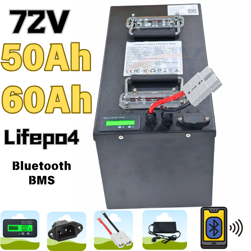 แบตเตอรี่ลิเธียมไลฟ์โป4 แบบชาร - 72V 60Ah Lifepo4 Battery Pack บทวิจารณ์และราคา